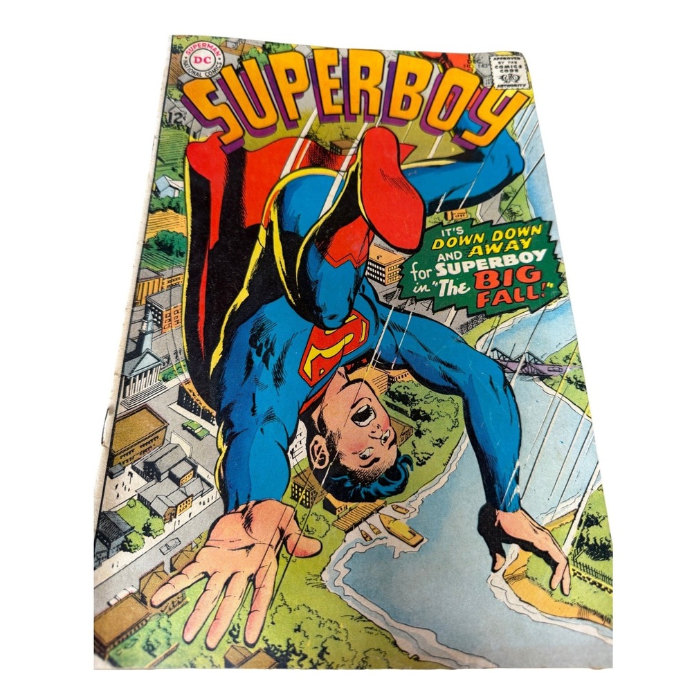 Vintage Superboy #143 DC National Comics December 1967 Silver Age The Big Fall
